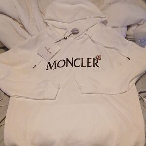 Moncler White Hoodie for Men Size L/xl